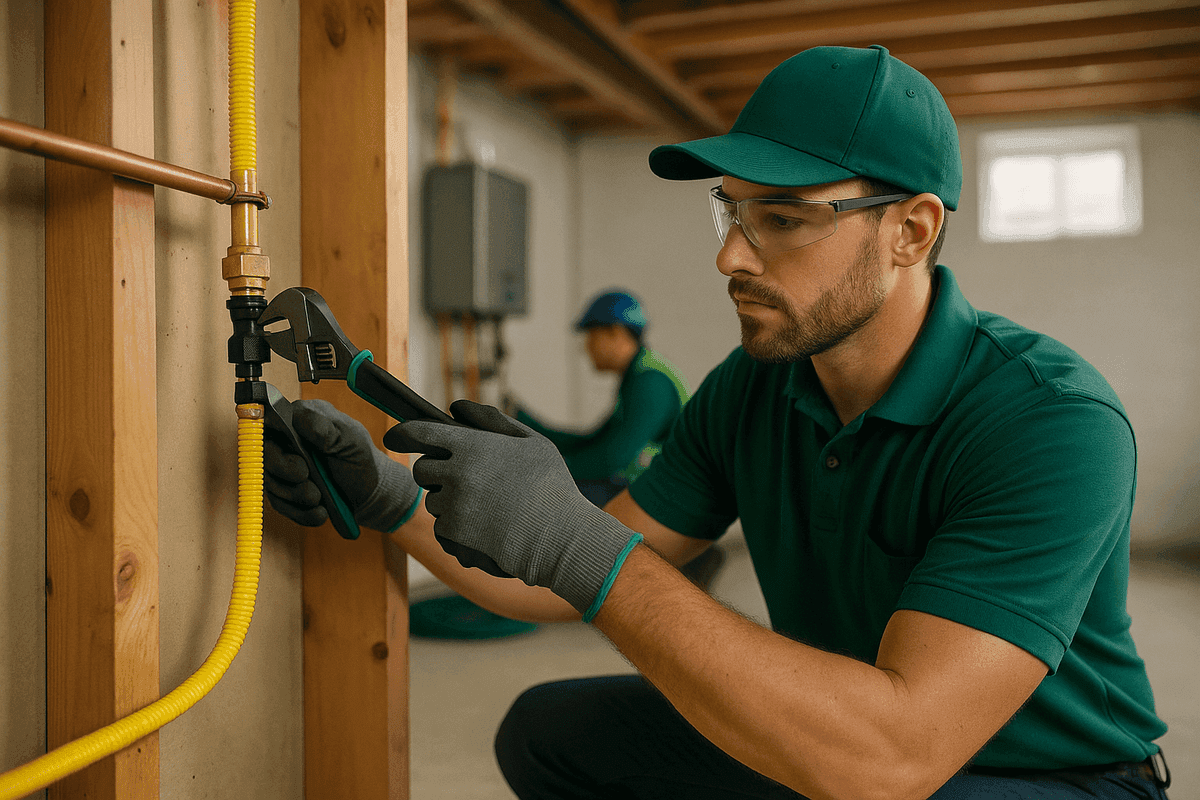 Gas Line Installation service by A.C.T. Plumbing